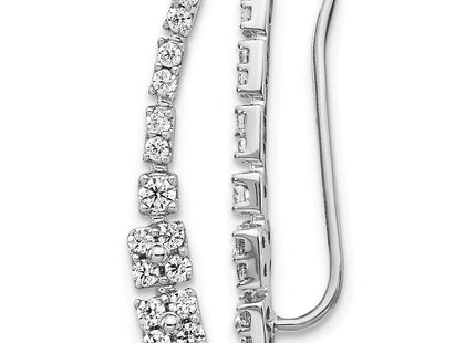 14K white gold diamond earrings