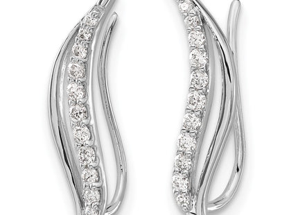 14k White Gold Earrings Style EM4156 - Classique Jewelry Inc.