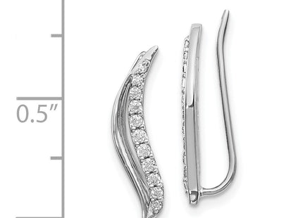 14k White Gold Earrings Style EM4156 - Classique Jewelry Inc.