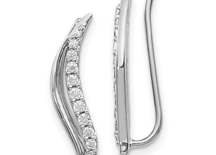 14k White Gold Earrings Style EM4156 - Classique Jewelry Inc.
