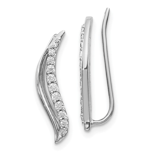 14k White Gold Earrings Style EM4156 - Classique Jewelry Inc.