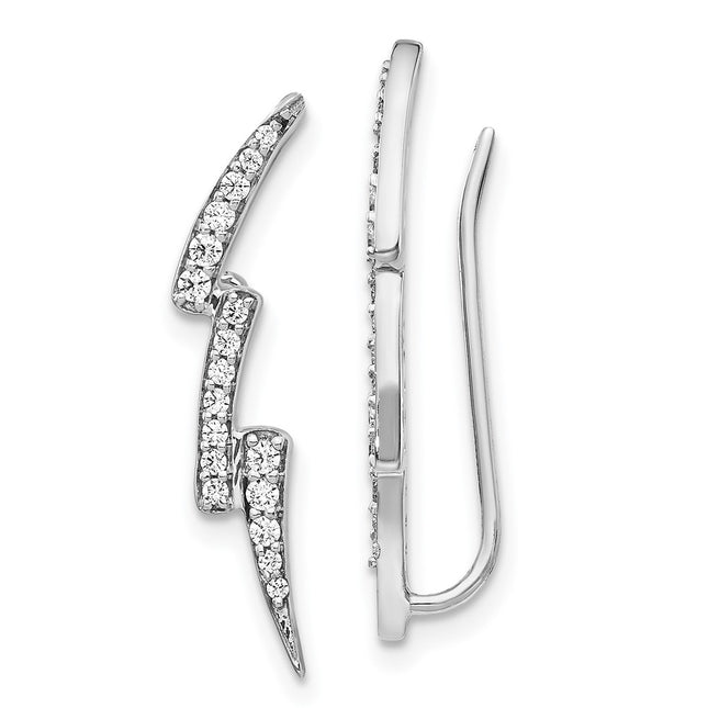 14k White Gold Earrings Style EM4163 - Classique Jewelry Inc.