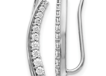 14K white gold diamond earrings