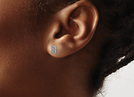 14k White Gold Earrings Style EM4169B - Classique Jewelry Inc.