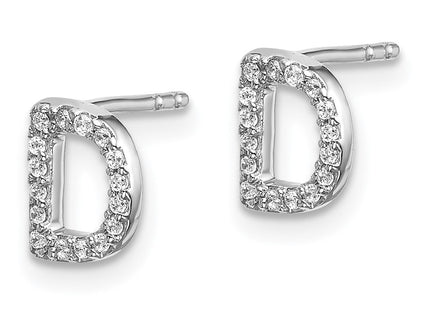 14k White Gold Earrings Style EM4169D - Classique Jewelry Inc.