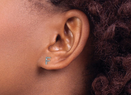 14k White Gold Earrings Style EM4169F - Classique Jewelry Inc.