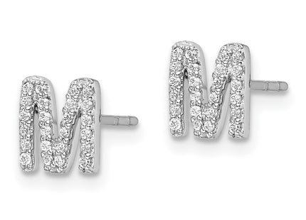14k White Gold Earrings Style EM4169M - Classique Jewelry Inc.