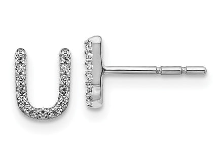 14k White Gold Earrings Style EM4169U - Classique Jewelry Inc.