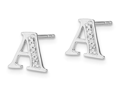 14k White Gold Earrings Style EM4170A - Classique Jewelry Inc.