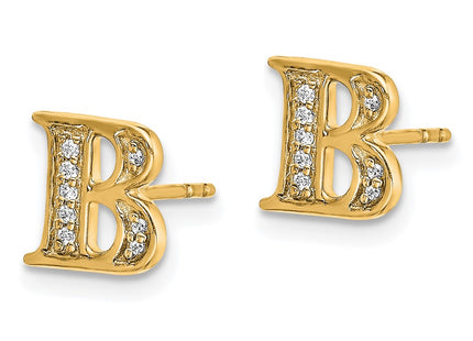 14k Yellow Gold Earrings Style EM4170B - Classique Jewelry Inc.