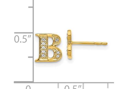 14k Yellow Gold Earrings Style EM4170B - Classique Jewelry Inc.