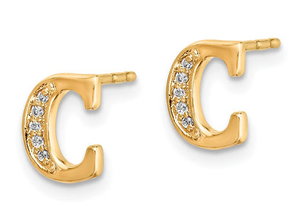 14k Yellow Gold Earrings Style EM4170C - Classique Jewelry Inc.