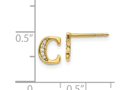 14k Yellow Gold Earrings Style EM4170C - Classique Jewelry Inc.