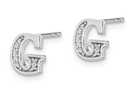 14k White Gold Earrings Style EM4170G - Classique Jewelry Inc.