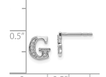 14k White Gold Earrings Style EM4170G - Classique Jewelry Inc.