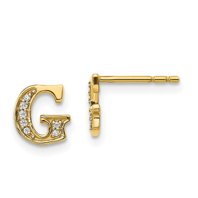 14k Yellow Gold Earrings Style EM4170G - Classique Jewelry Inc.