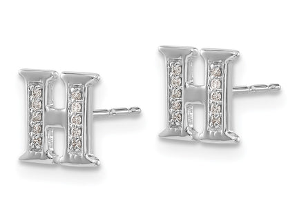 14k White Gold Earrings Style EM4170H - Classique Jewelry Inc.