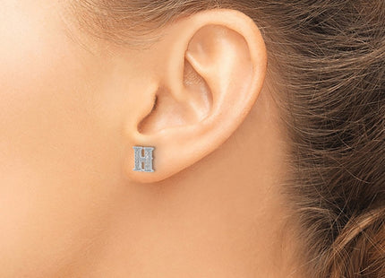 14k White Gold Earrings Style EM4170H - Classique Jewelry Inc.