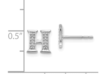 14k White Gold Earrings Style EM4170H - Classique Jewelry Inc.