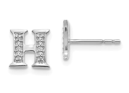 14k White Gold Earrings Style EM4170H - Classique Jewelry Inc.