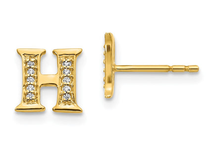 14k Yellow Gold Earrings Style EM4170H - Classique Jewelry Inc.