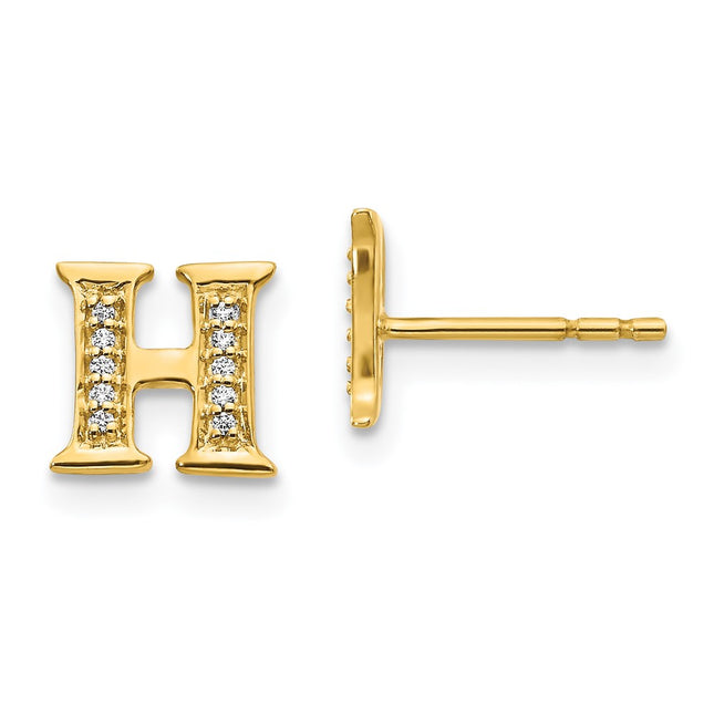 14k Yellow Gold Earrings Style EM4170H - Classique Jewelry Inc.