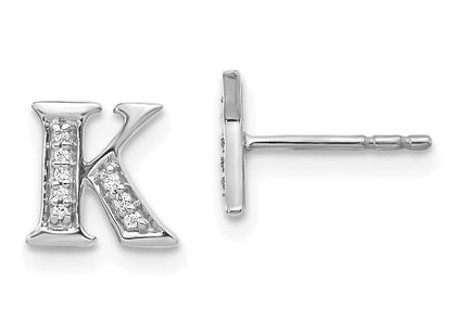 14k White Gold Earrings Style EM4170K - Classique Jewelry Inc.
