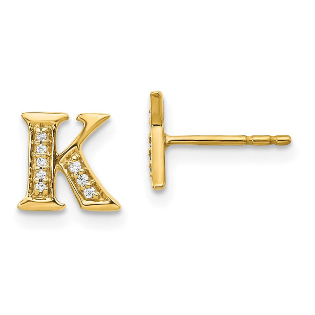 14k Yellow Gold Earrings Style EM4170K - Classique Jewelry Inc.