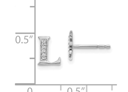 14k White Gold Earrings Style EM4170L - Classique Jewelry Inc.