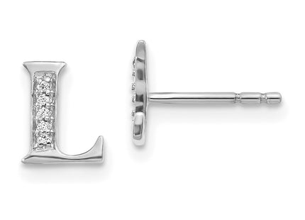 14k White Gold Earrings Style EM4170L - Classique Jewelry Inc.