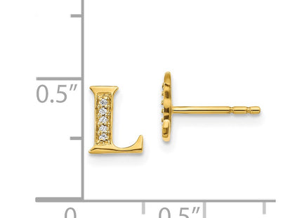 14k Yellow Gold Earrings Style EM4170L - Classique Jewelry Inc.