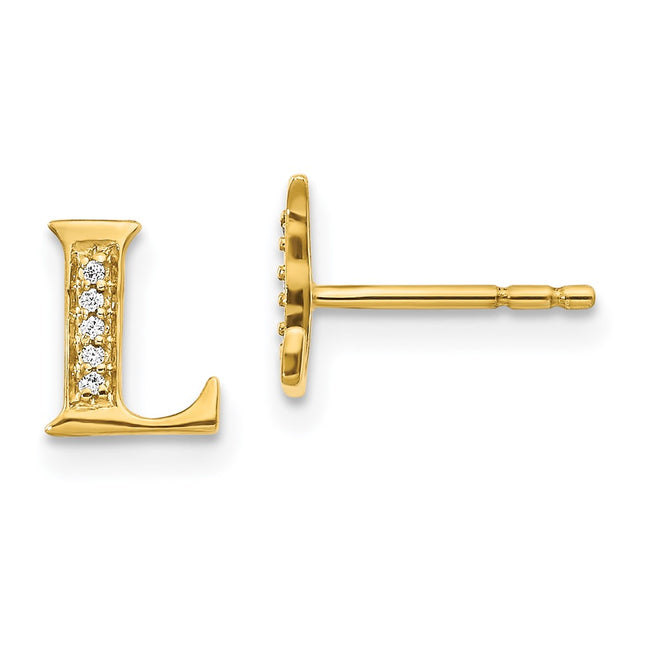 14k Yellow Gold Earrings Style EM4170L - Classique Jewelry Inc.