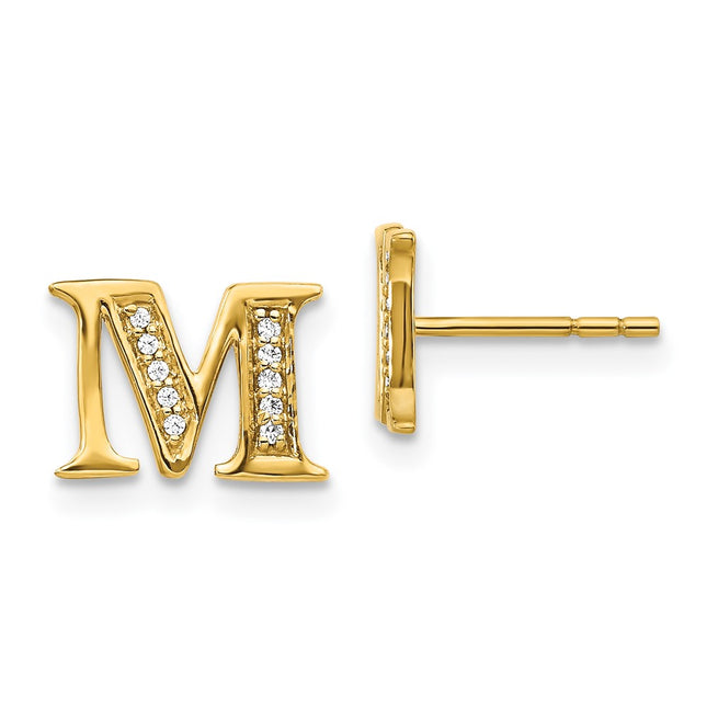 14k Yellow Gold Earrings Style EM4170M - Classique Jewelry Inc.