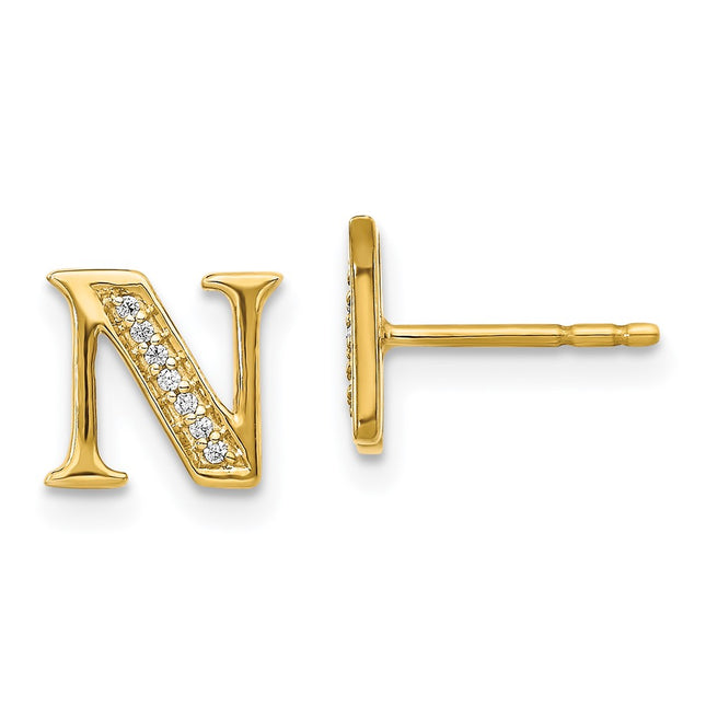 14k Yellow Gold Earrings Style EM4170N - Classique Jewelry Inc.