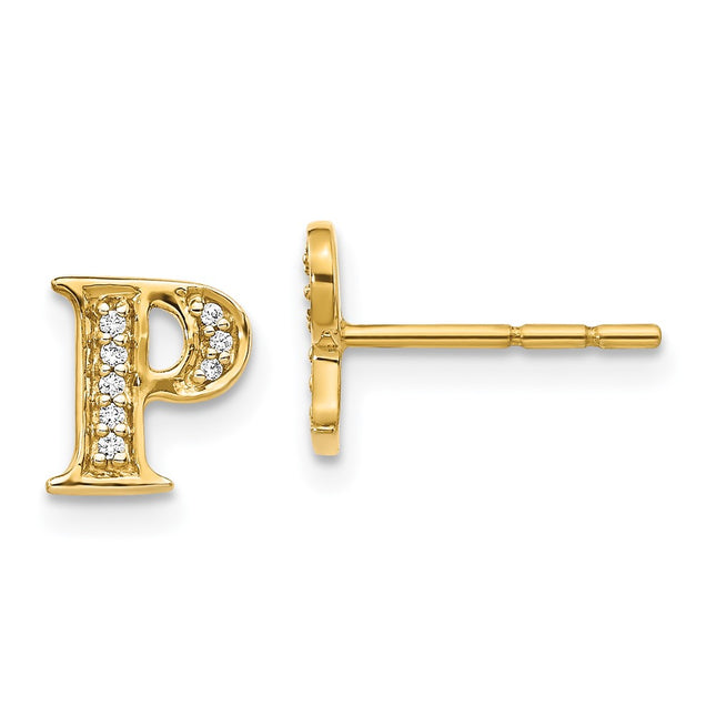 14k Yellow Gold Earrings Style EM4170P - Classique Jewelry Inc.