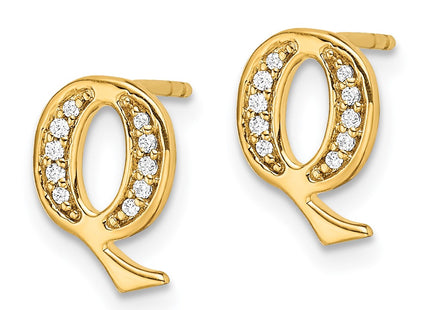 14k Yellow Gold Earrings Style EM4170Q - Classique Jewelry Inc.