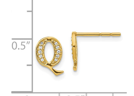 14k Yellow Gold Earrings Style EM4170Q - Classique Jewelry Inc.