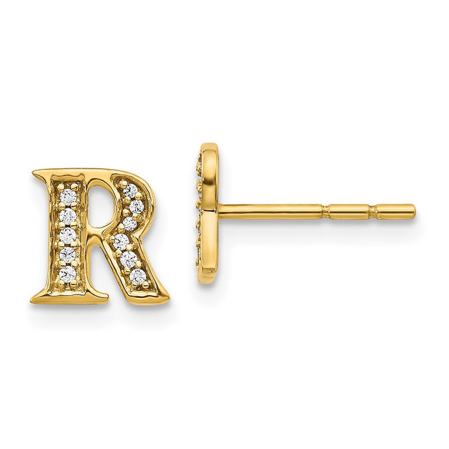 14k Yellow Gold Earrings Style EM4170R - Classique Jewelry Inc.