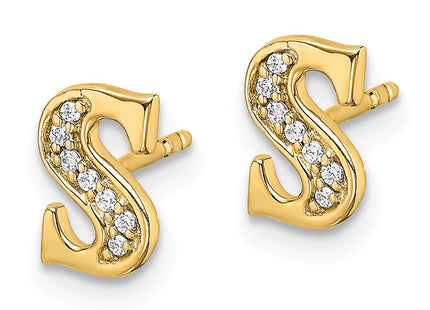 14k Yellow Gold Earrings Style EM4170S - Classique Jewelry Inc.
