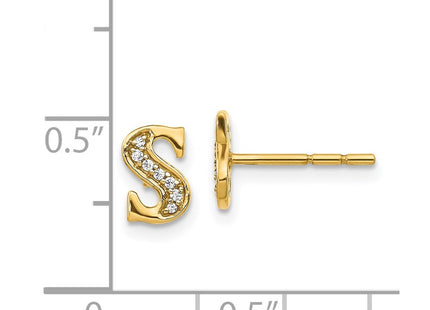 14k Yellow Gold Earrings Style EM4170S - Classique Jewelry Inc.