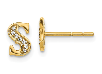 14k Yellow Gold Earrings Style EM4170S - Classique Jewelry Inc.