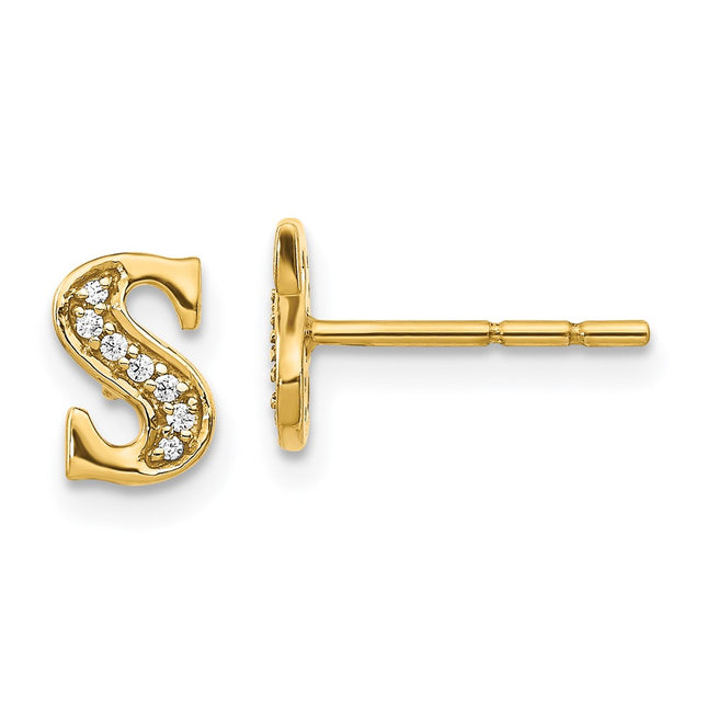 14k Yellow Gold Earrings Style EM4170S - Classique Jewelry Inc.