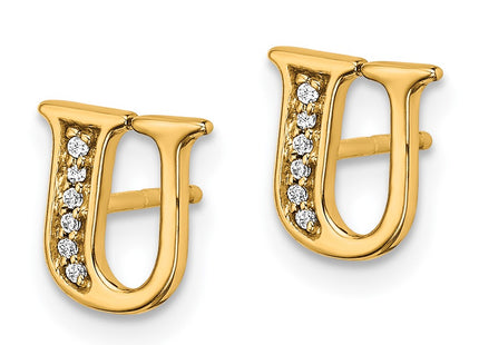 14k Yellow Gold Earrings Style EM4170U - Classique Jewelry Inc.