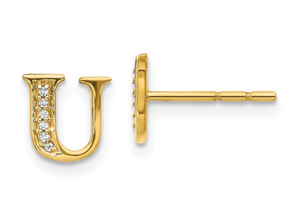 14k Yellow Gold Earrings Style EM4170U - Classique Jewelry Inc.