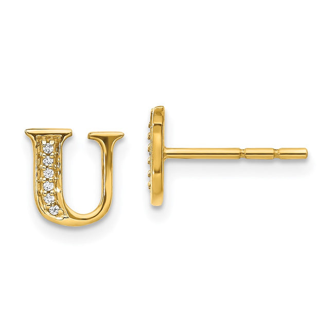 14k Yellow Gold Earrings Style EM4170U - Classique Jewelry Inc.