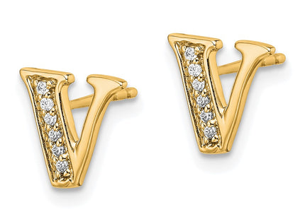 14k Yellow Gold Earrings Style EM4170V - Classique Jewelry Inc.