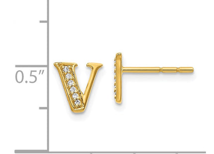 14k Yellow Gold Earrings Style EM4170V - Classique Jewelry Inc.