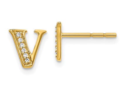 14k Yellow Gold Earrings Style EM4170V - Classique Jewelry Inc.