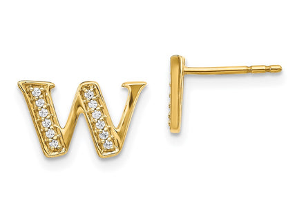 14k Yellow Gold Earrings Style EM4170W - Classique Jewelry Inc.