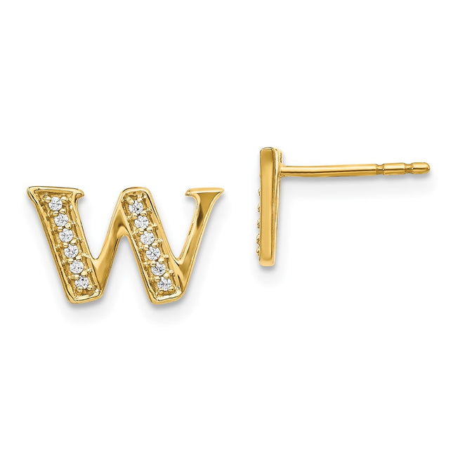 14k Yellow Gold Earrings Style EM4170W - Classique Jewelry Inc.